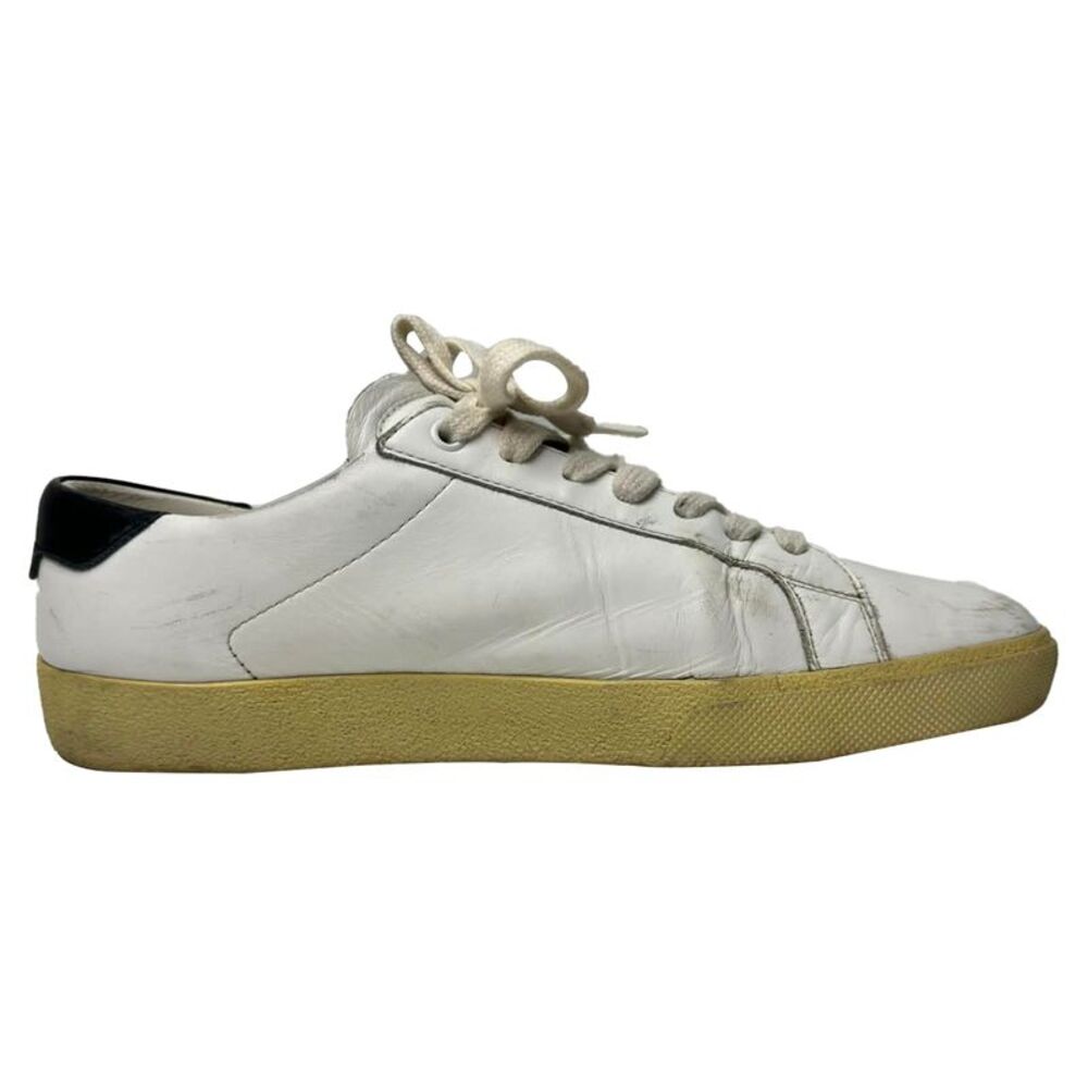 Saint Laurent Court Classic SL/06 Sneakers in White Calf Leather